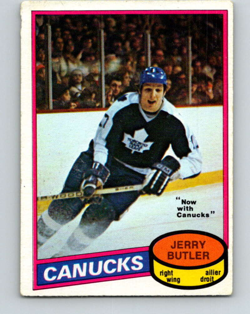 1980-81 O-Pee-Chee #351 Jerry Butler  Vancouver Canucks  V40626