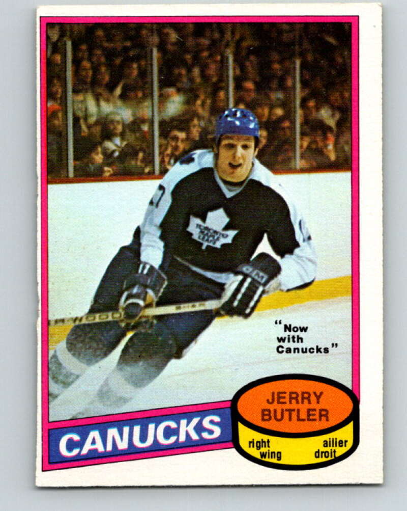 1980-81 O-Pee-Chee #351 Jerry Butler  Vancouver Canucks  V40634