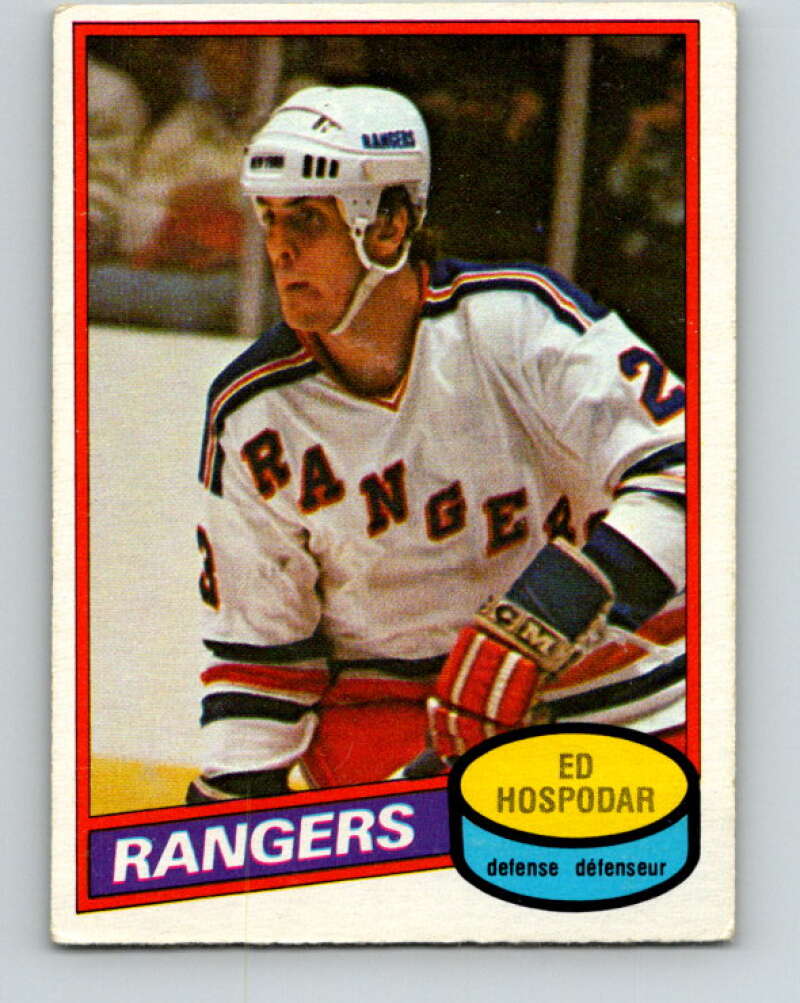 1980-81 O-Pee-Chee #366 Ed Hospodar  RC Rookie New York Rangers  V40759