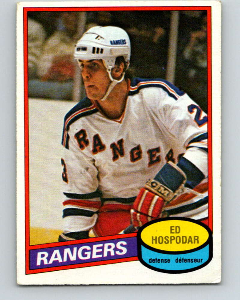 1980-81 O-Pee-Chee #366 Ed Hospodar  RC Rookie New York Rangers  V40761