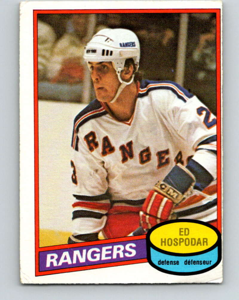 1980-81 O-Pee-Chee #366 Ed Hospodar  RC Rookie New York Rangers  V40766