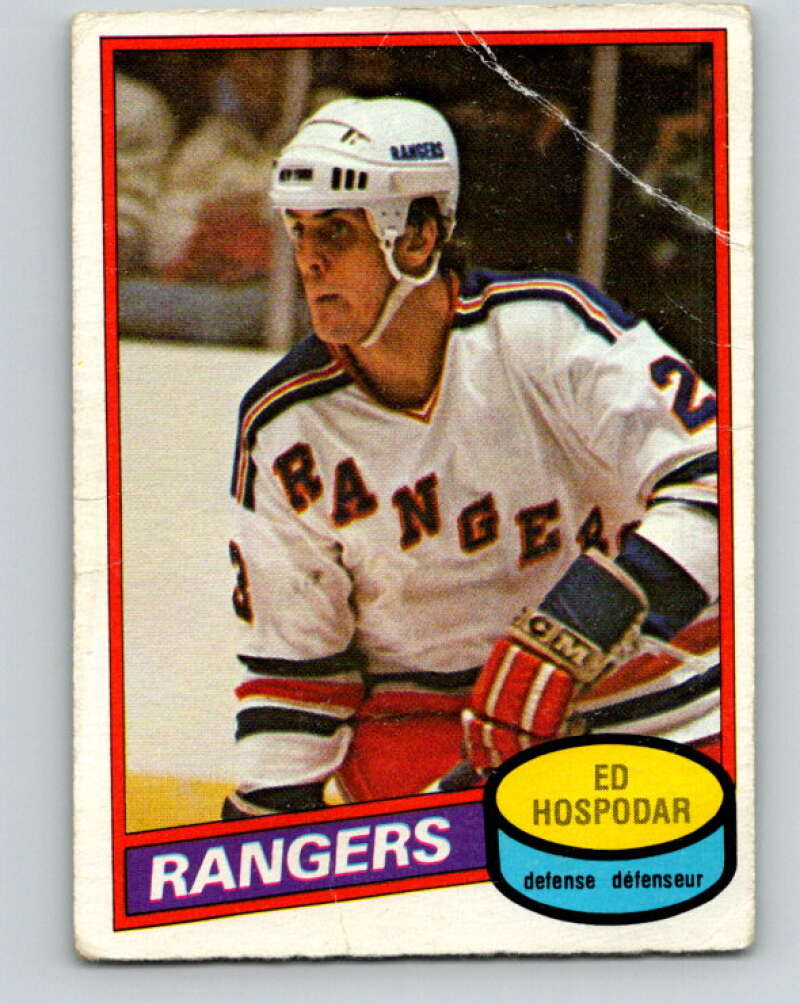 1980-81 O-Pee-Chee #366 Ed Hospodar  RC Rookie New York Rangers  V40767