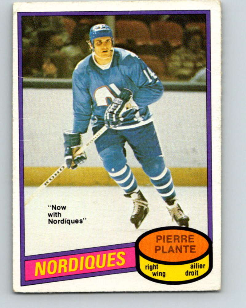 1980-81 O-Pee-Chee #369 Pierre Plante  Quebec Nordiques  V40798