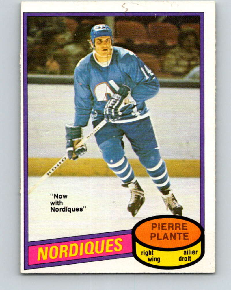1980-81 O-Pee-Chee #369 Pierre Plante  Quebec Nordiques  V40799