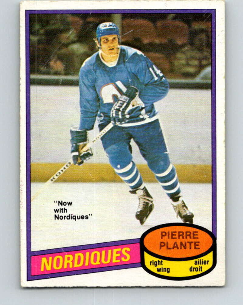 1980-81 O-Pee-Chee #369 Pierre Plante  Quebec Nordiques  V40800