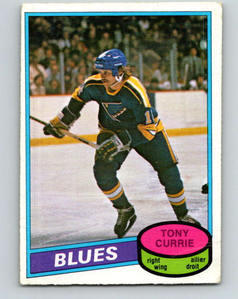 1980-81 O-Pee-Chee #384 Tony Currie  RC Rookie St. Louis Blues  V40960