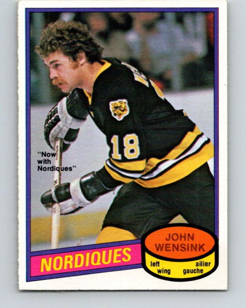 1980-81 O-Pee-Chee #390 John Wensink  Quebec Nordiques  V41017