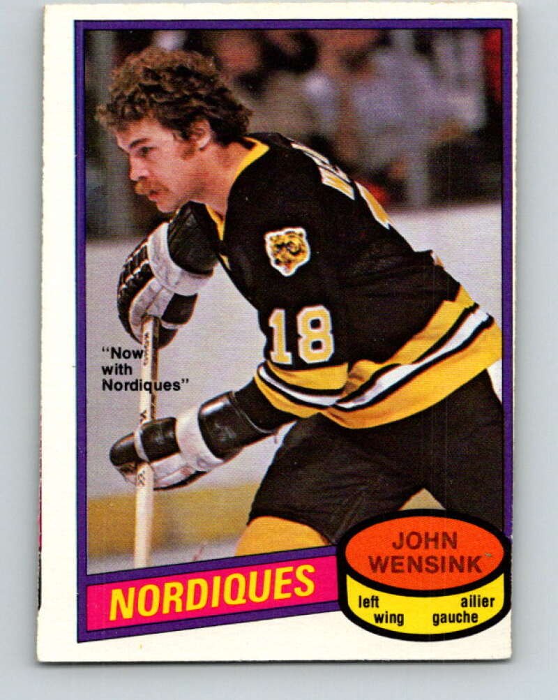 1980-81 O-Pee-Chee #390 John Wensink  Quebec Nordiques  V41021
