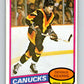 1980-81 O-Pee-Chee #392 Dennis Kearns  Vancouver Canucks  V41037