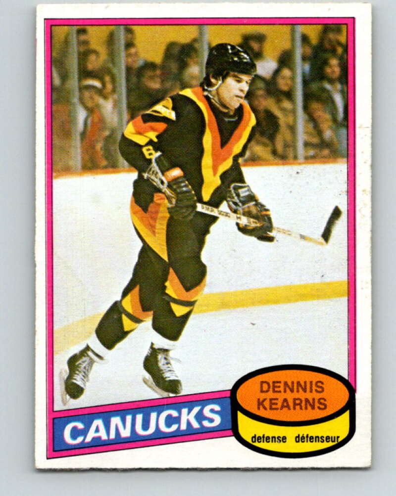 1980-81 O-Pee-Chee #392 Dennis Kearns  Vancouver Canucks  V41038