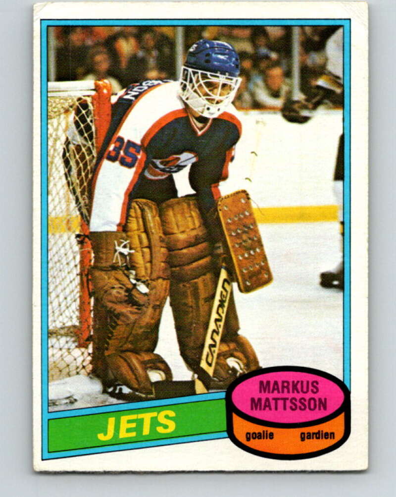 1980-81 O-Pee-Chee #394 Markus Mattsson  RC Rookie Winnipeg Jets  V41058
