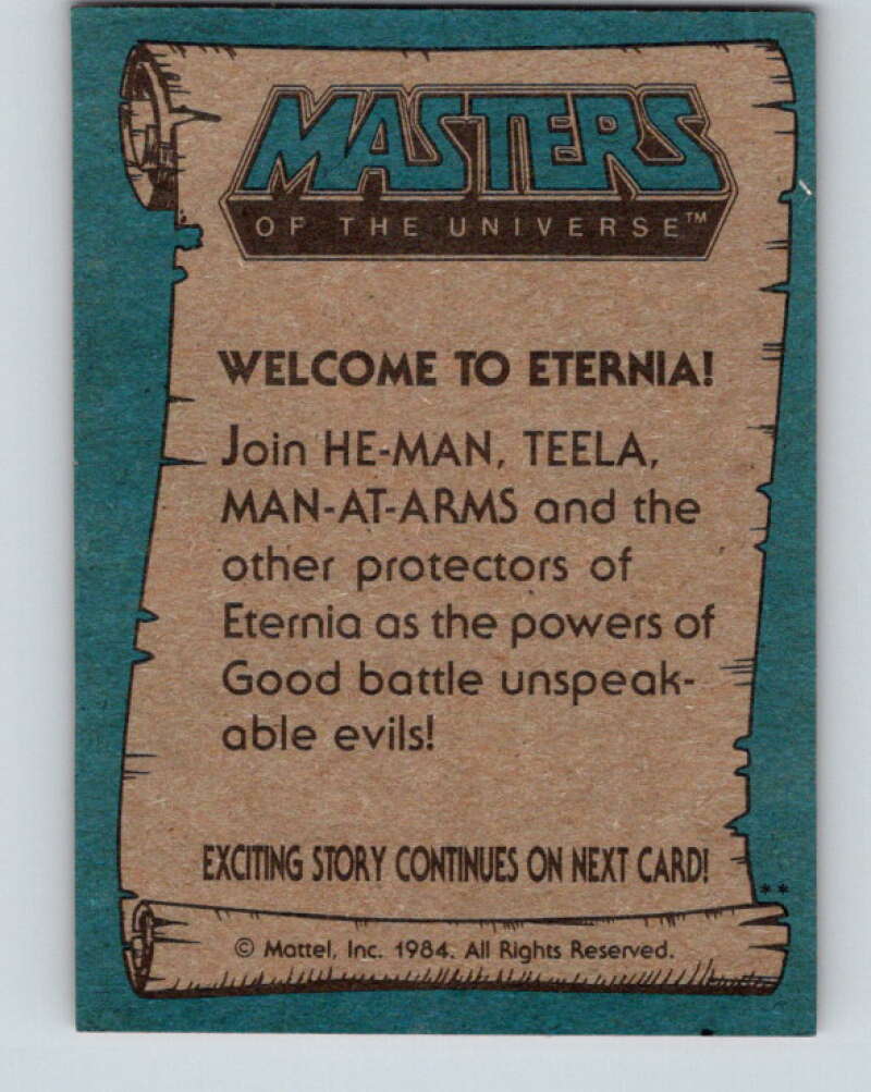 1984 Matel Masters of the Universe #1 Welcone to Eternia  V4100