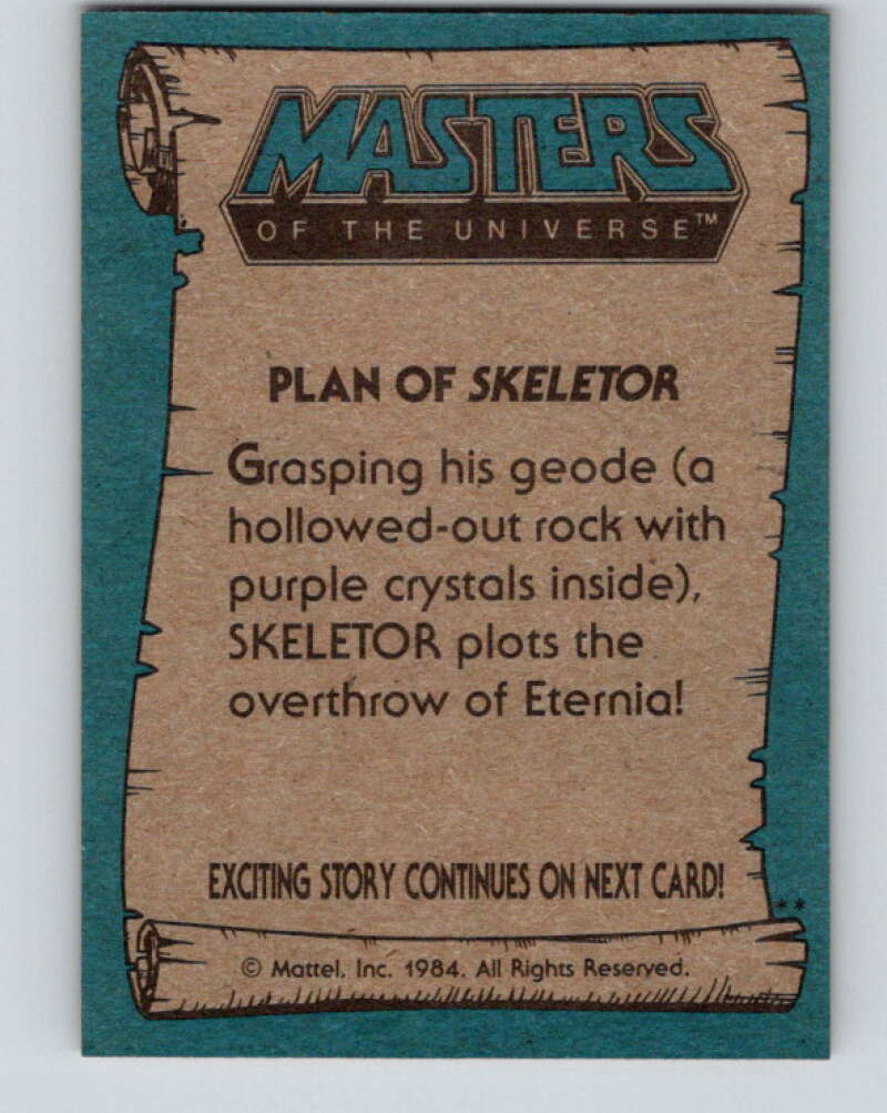 1984 Matel Masters of the Universe #5 Plan of Skeleton  V4104