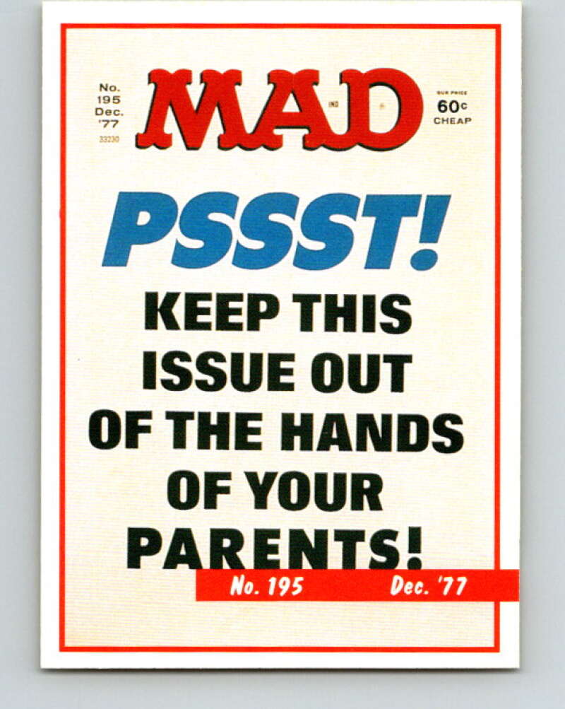1992 Lime Rock MAD Magazine Series 1 #195 December, 1977  V41227