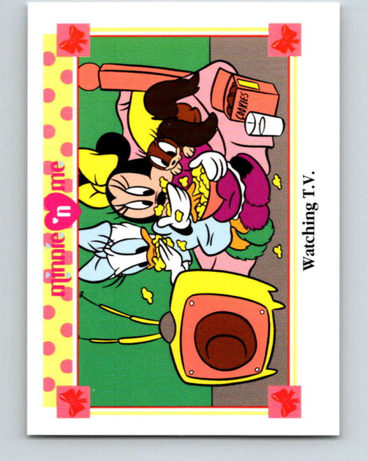 1991 Impel Disney Minnie 'n Me #41 Watching T.V. V41450