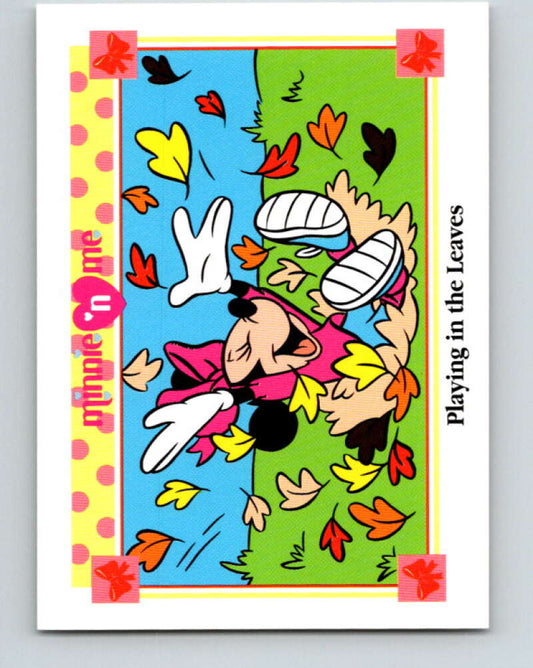 1991 Impel Disney Minnie 'n Me #53 Playing in the Leaves V41467