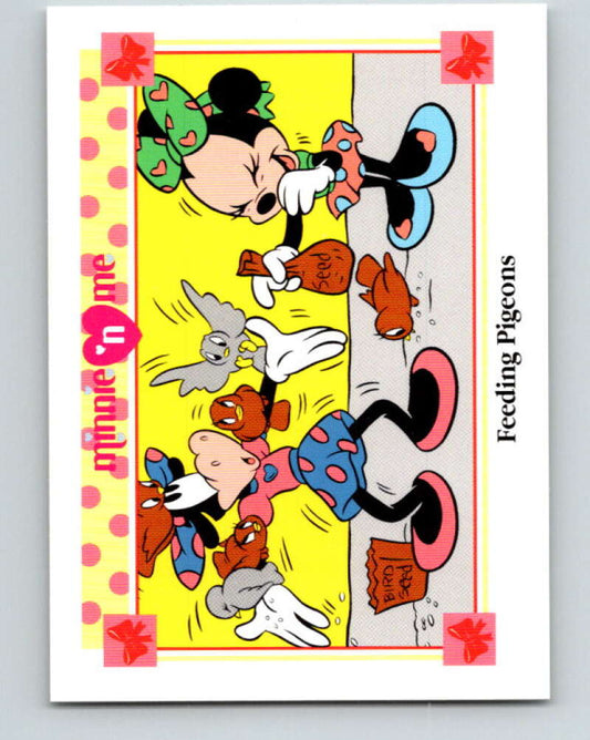 1991 Impel Disney Minnie 'n Me #82 Feeding Pigeons V41504