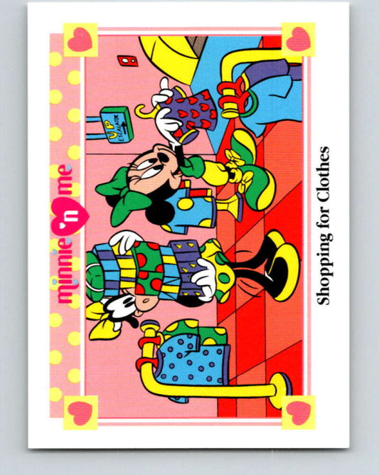 1991 Impel Disney Minnie 'n Me #120 Shopping for Clothes V41551