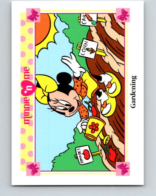 1991 Impel Disney Minnie 'n Me #158 Gardening V41600