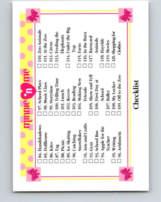 1991 Impel Disney Minnie 'n Me #160 Checklist V41602
