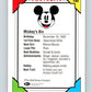 1991 Impel Walt Disney #100 Mickeys Bio Birthday   V41815