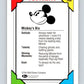 1991 Impel Walt Disney #106 Mickeys Bio Outlook   V41828