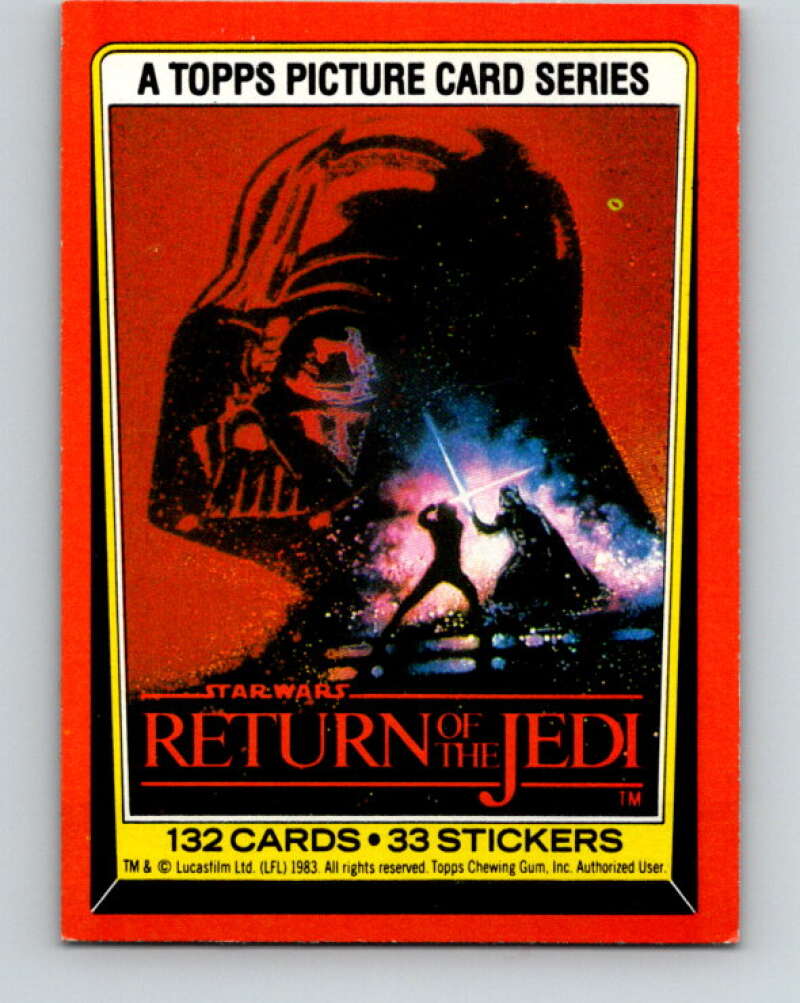 1983 Topps Star Wars Return Of The Jedi #1 Title Card   V42039