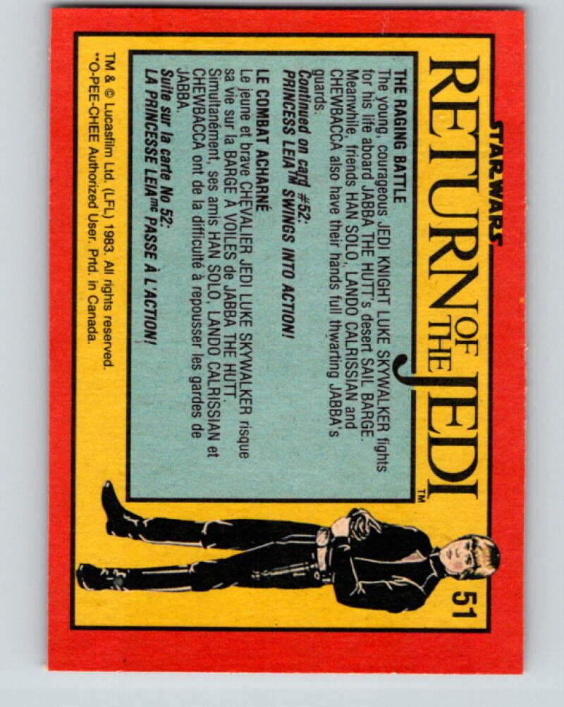 1983 OPC Star Wars Return Of The Jedi #51 The Raging Battle   V42373