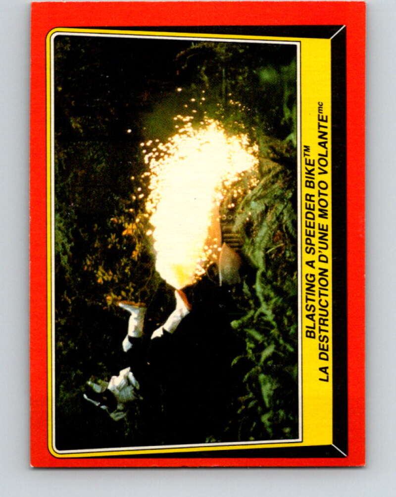 1983 OPC Star Wars Return Of The Jedi #70 Blasting a Speeder Bike   V42463
