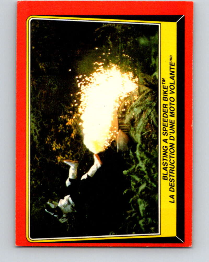 1983 OPC Star Wars Return Of The Jedi #70 Blasting a Speeder Bike   V42464