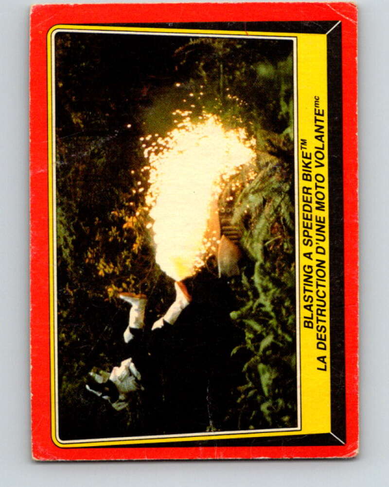 1983 OPC Star Wars Return Of The Jedi #70 Blasting a Speeder Bike   V42466