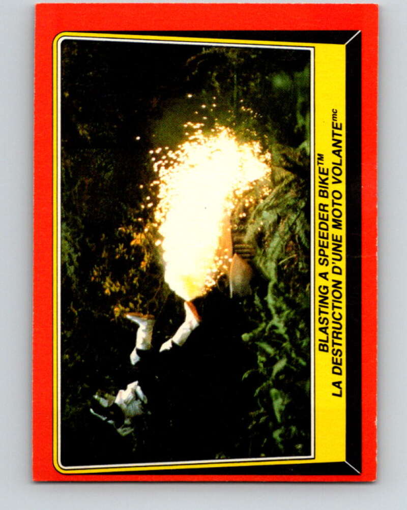 1983 OPC Star Wars Return Of The Jedi #70 Blasting a Speeder Bike   V42467