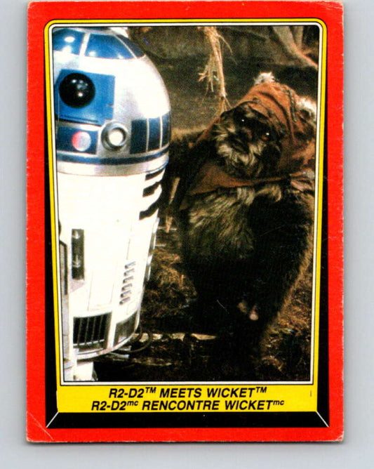 1983 OPC Star Wars Return Of The Jedi #91 R2-D2 Meets Wicket   V42543