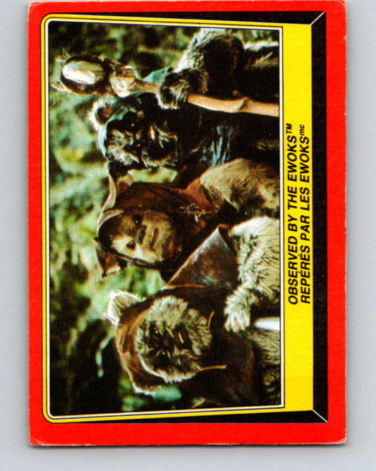 1983 OPC Star Wars Return Of The Jedi #102 Observed by the Ewoks   V42595