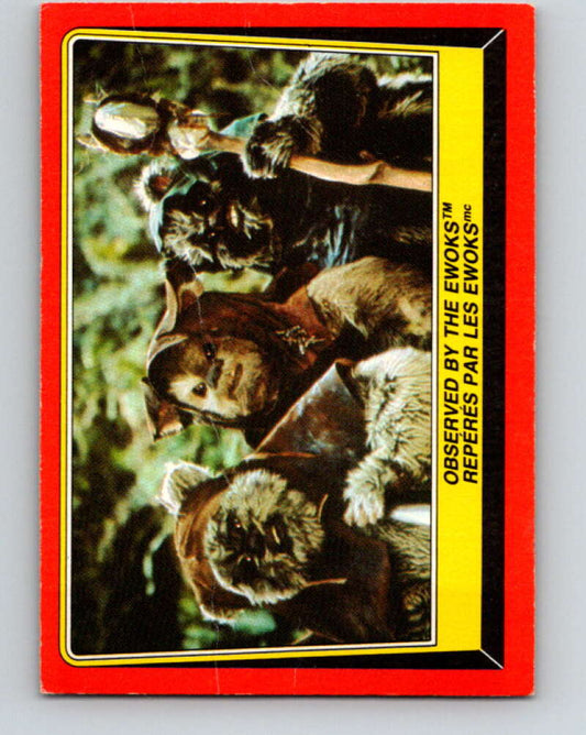 1983 OPC Star Wars Return Of The Jedi #102 Observed by the Ewoks   V42596