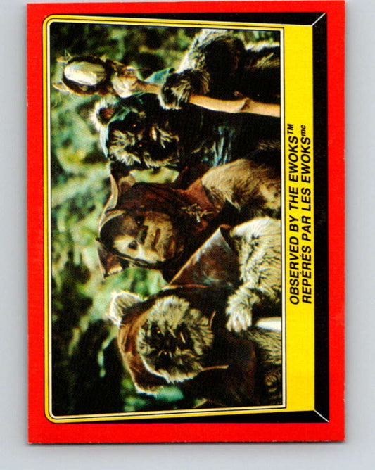 1983 OPC Star Wars Return Of The Jedi #102 Observed by the Ewoks   V42597