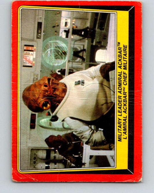1983 OPC Star Wars Return Of The Jedi #124 Military Leader Admiral Ackbar   V42692