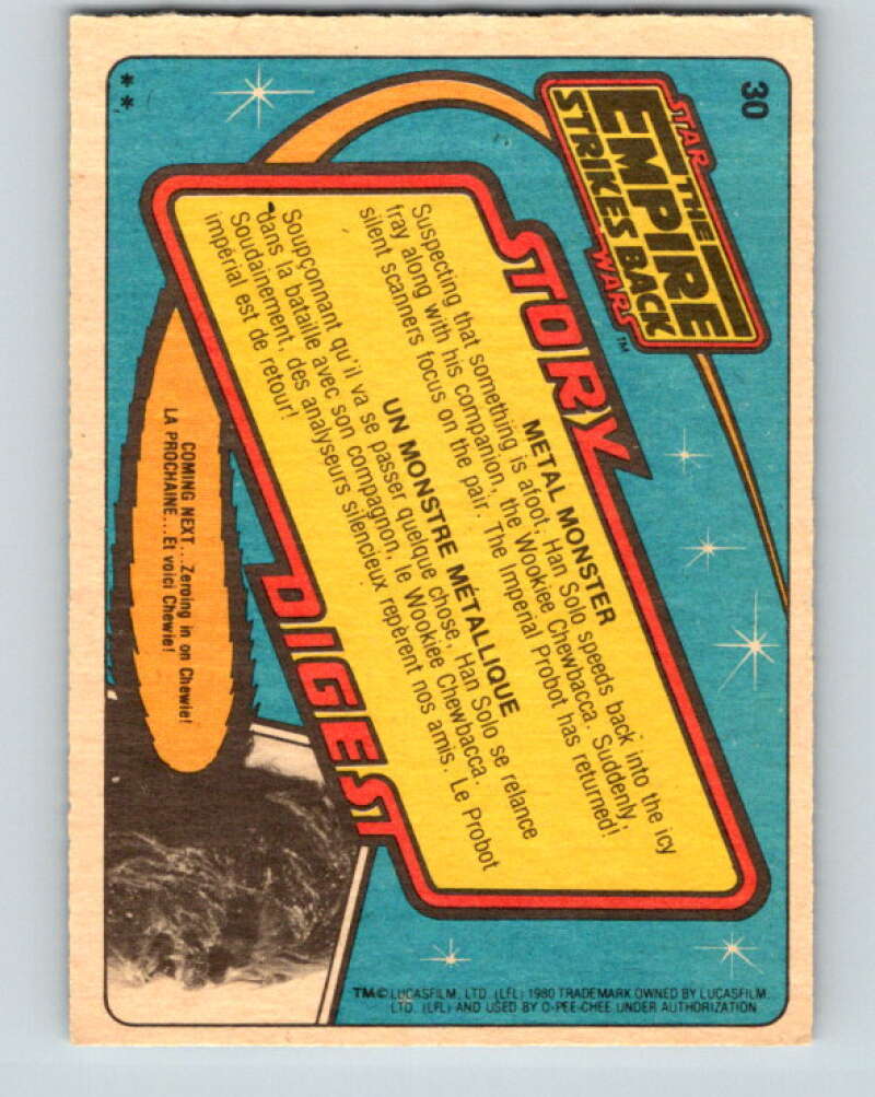 1980 OPC The Empire Strikes Back #30 Metal Monster   V42835