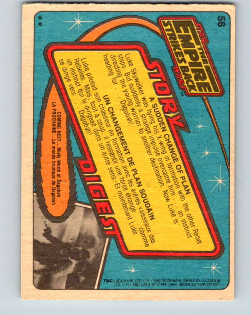 1980 OPC The Empire Strikes Back #56 A Sudden Change of Plan   V42902