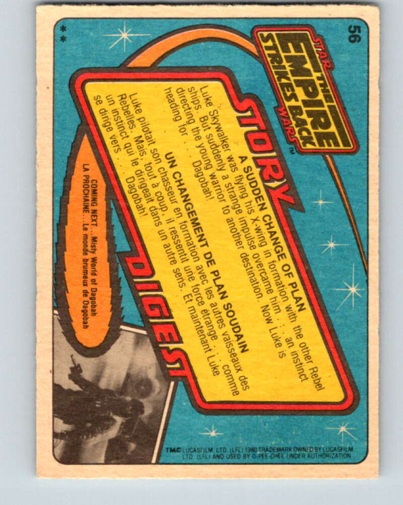 1980 OPC The Empire Strikes Back #56 A Sudden Change of Plan   V42905