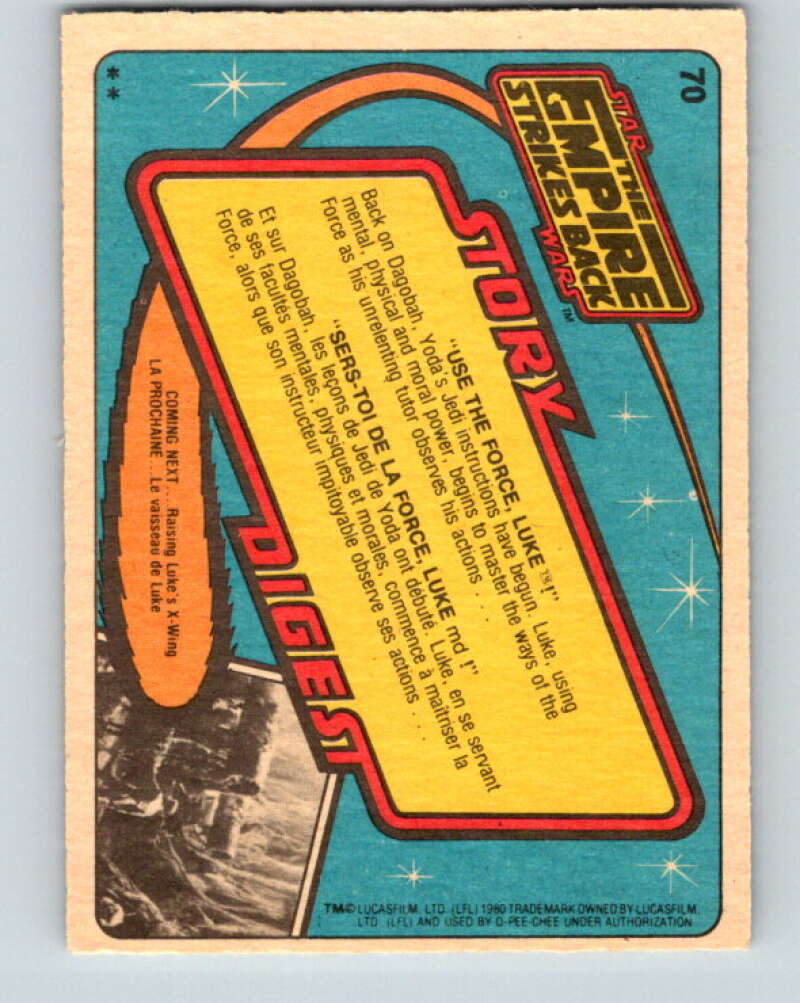 1980 OPC The Empire Strikes Back #70 Use the Force/Luke!   V42955