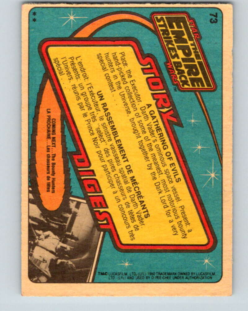 1980 OPC The Empire Strikes Back #73 A Gathering of Evils   V42963