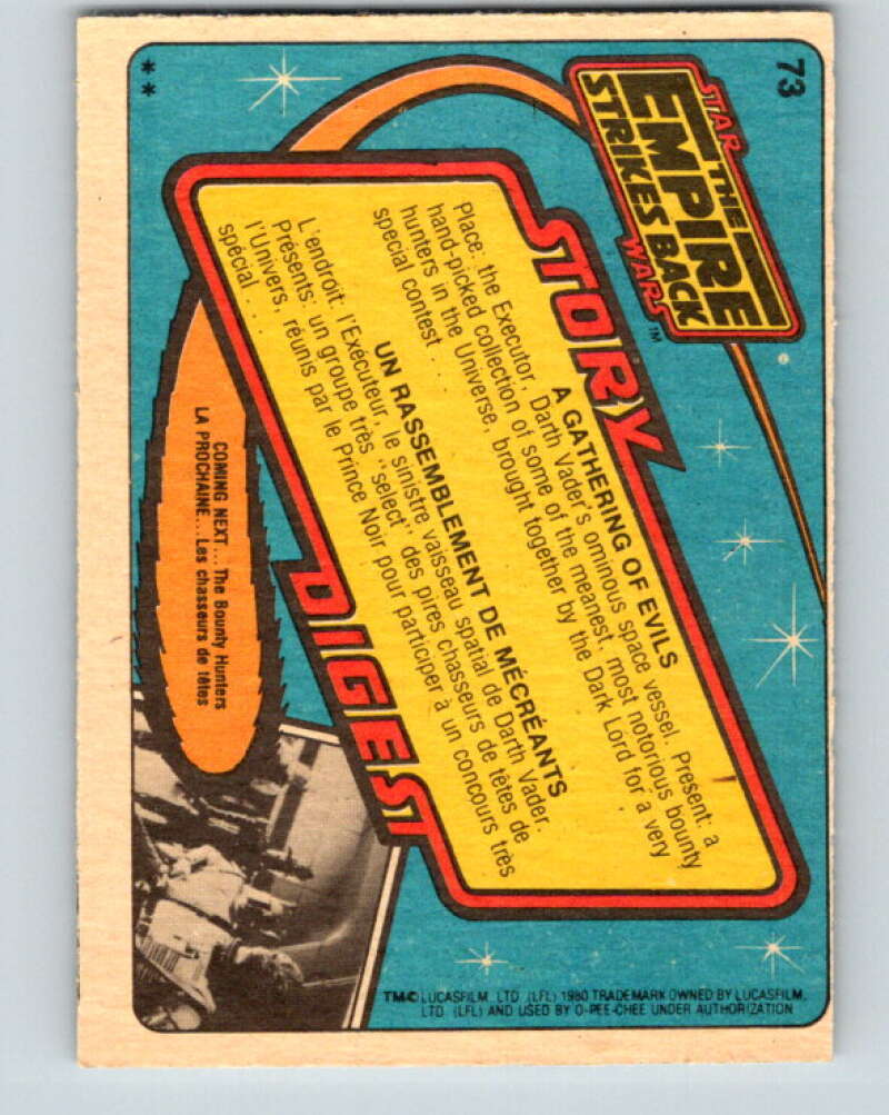 1980 OPC The Empire Strikes Back #73 A Gathering of Evils   V42966