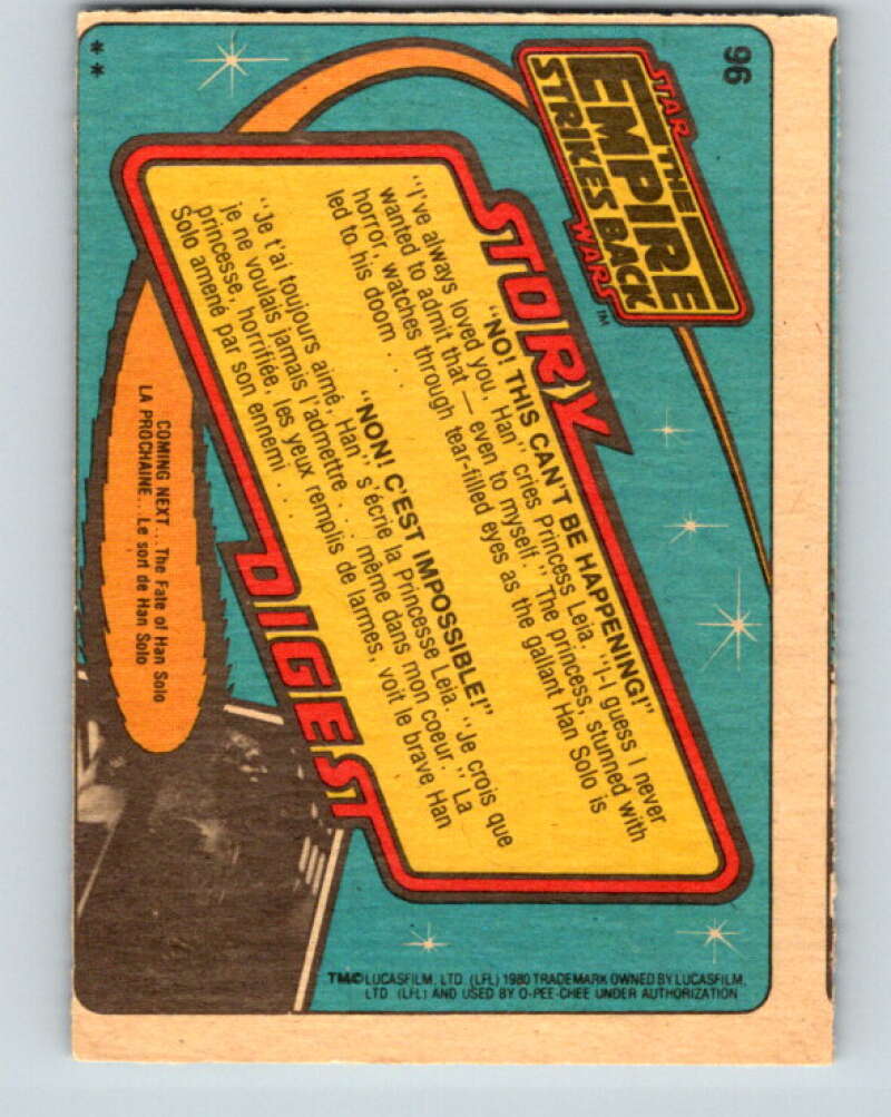 1980 OPC The Empire Strikes Back #96 No! This Can't Be Happening!   V43037