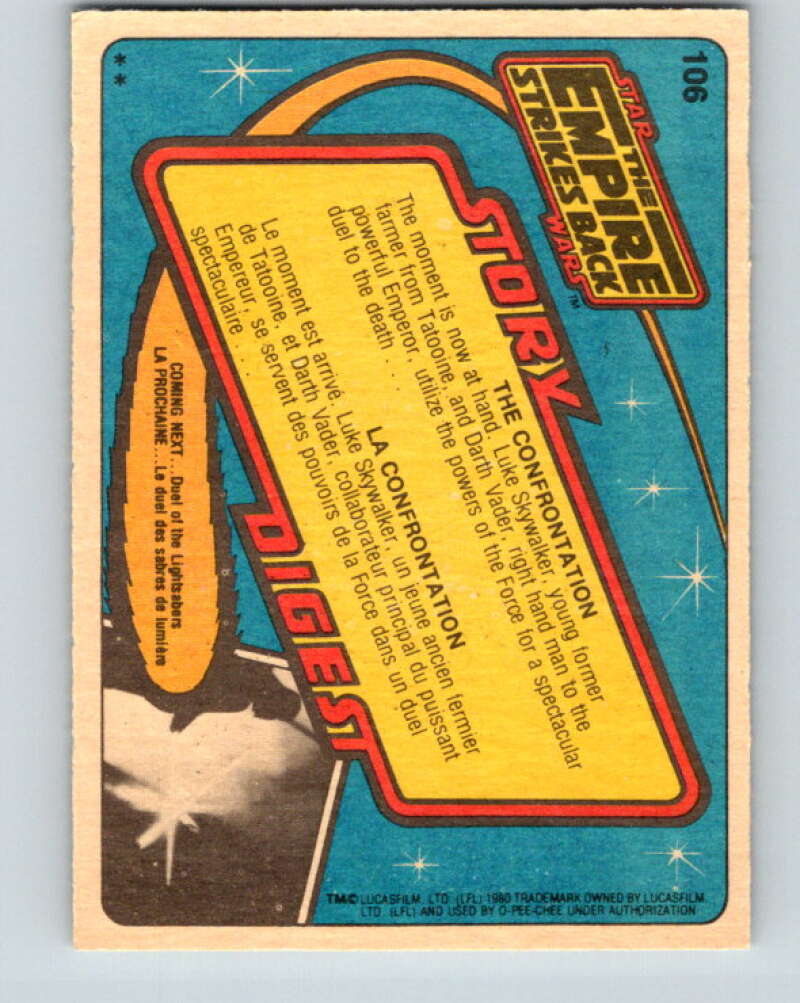 1980 OPC The Empire Strikes Back #106 The Confrontation   V43071