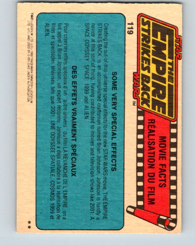 1980 OPC The Empire Strikes Back #119 Falcon on Hoth   V43113
