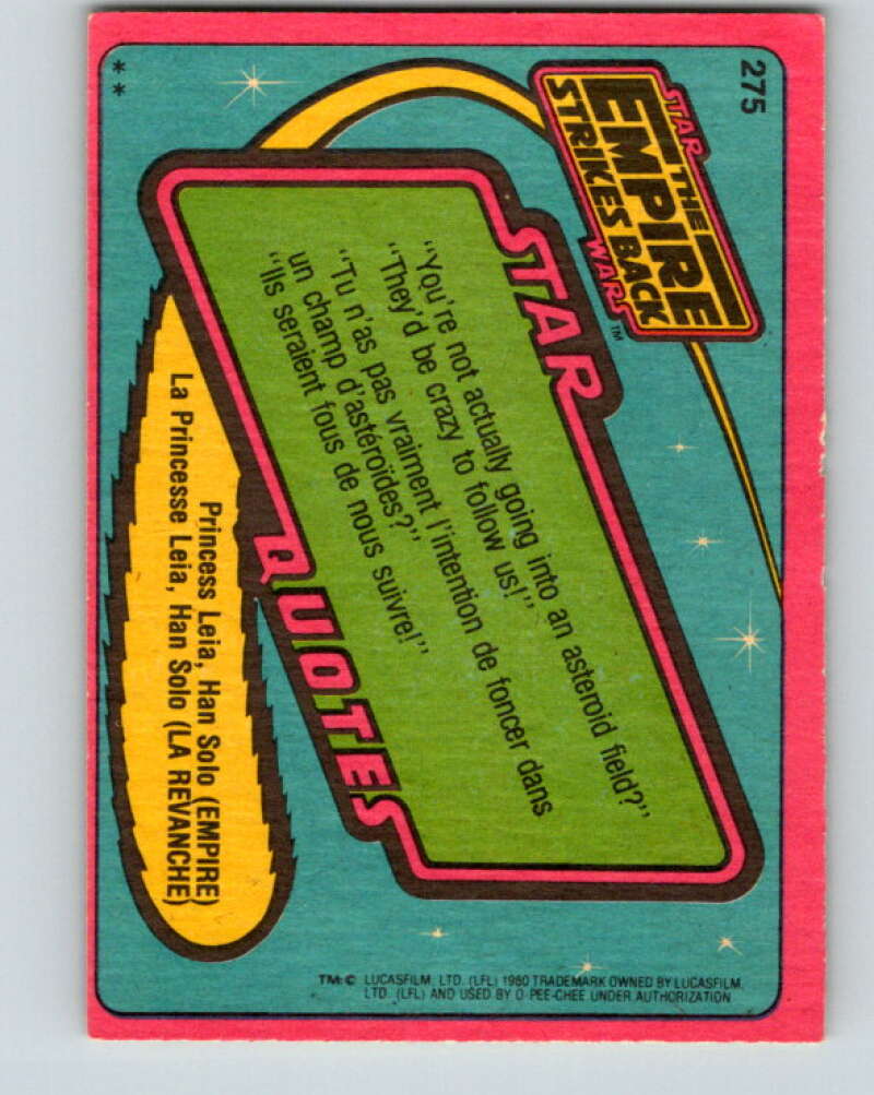 1980 OPC The Empire Strikes Back #275 Bossk   V43177