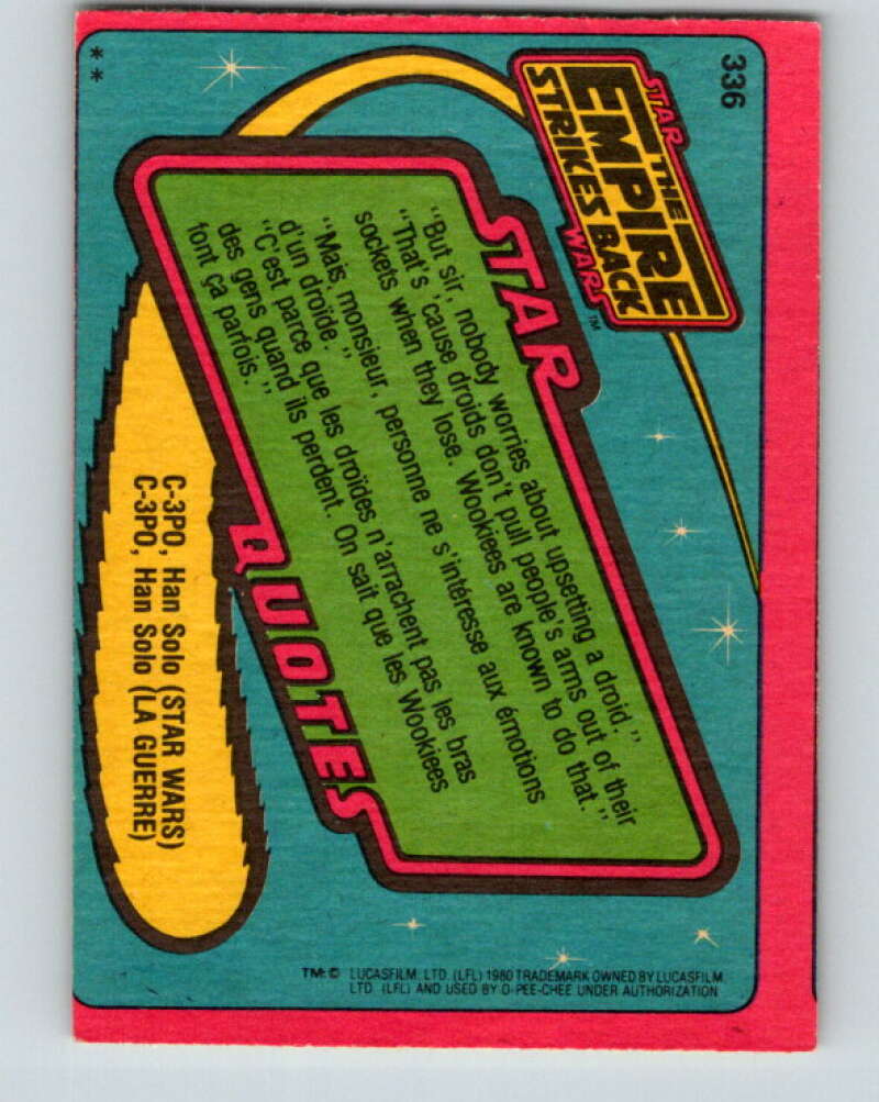 1980 OPC The Empire Strikes Back #336 Power Generators   V43274