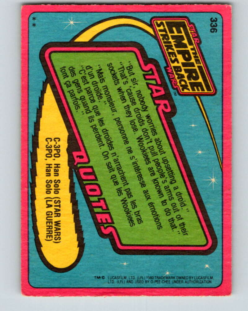 1980 OPC The Empire Strikes Back #336 Power Generators   V43275