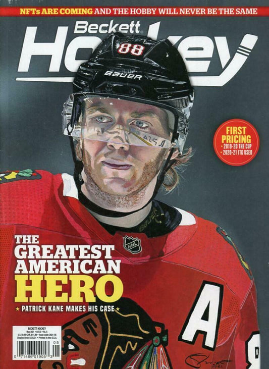 May 2021 Beckett Hockey Monthly Magazine - Patrick Kane Cover